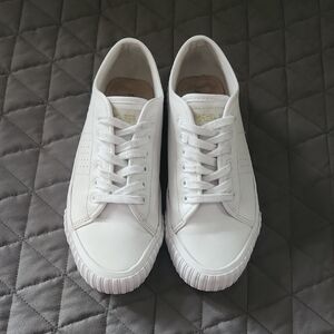 Rachel Zoe Leather White Lace-Up Sneakers-Size 6.5